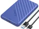 ORICO Case HDD 2.5 SATA USB 3.0, Case Hard Disk per HDD e SSD 9.5mm e 7mm, Supporto UASP,...