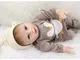 ZELY Realistica Reborn Bambole Maschio Baby Doll Molle Silicone Vinyl Magnetic Occhi Apert...