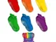 LA Active Calzini Presa Antiscivolo Cotone - 6 Paia - Per Bambini Piccoli Neonati e Infant...