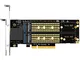 GLOTRENDS Adattatore doppio M.2 PCIe 4.0/3.0X8,supporta 2xM.2 PCIe SSD RAID-on-CPU(VROC)su...