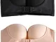 JGHGO Strapless Front Buckle Lift Bra Push Up for Women, Strapless Wireless, Wireless Sexy...