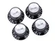 Musiclily Pro Imperial Inch Size Manopole Volume Top Hat Reflector Knobs per Chitarra Elet...