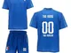 BrolloGroup Completo Calcio Italia Personalizzata Maglia Pantaloncini Replica FIGC PS 3147...