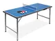 Relaxdays Tavolo Ping Pong, HLP 71 x 150 x 67 cm, Trasportabile, Rete, Palline, Racchette,...
