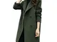 WUDUBE Giacca Autunno-Inverno Donna Capispalla Casual Parka Cardigan Slim Coat Overcoat