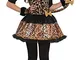 Christy's - Costume leopardato per travestimento audace, a pois, per ragazza, 14 -16 anni
