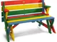 HABAU 687 - Set Tavolo e panche da Picnic per Bambini 2 in 1, Colore: Multicolore