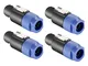 Neewer 4-Pack Cavo Head-Speaker Plug Twist Lock 4 Pole Compatibile con Neutrik Speakon NL4...