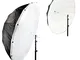 150CM parabolico Nero/Bianco Ombrello con rimovibile DIFFUSORE STOCK UK TASSE registrato
