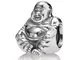 DIAN Jewellery - Ciondolo a forma di Buddha sorridente, in argento Sterling 925, compatibi...