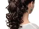 WIG ME UP - Toupet Coda di cavallo Castano medio Extension Clip a farfalla Delicati e Preg...