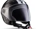 Moto Helmets U52 Casco Demi-Jet Moto Helmets ECE Certificato, Racing Nero, XS (53-54cm)