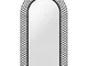 vidaXL Specchio da Parete ad Arco 60x110 cm Nero Cornice Metallo Specchiera