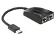 DeLOCK Adattatore USB 3.0 Ethernet 2 x RJ45-10/100/10, 62583