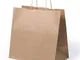 Subito disponibile 50 PEZZI Busta Shopper carta avana 30x29x18 cm 42 grammi