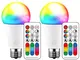 iLC Lampadina LED cambia colore, 120 colori, equivalente a 70 Watt, strobo fai da te, bian...