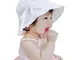 KESYOO Cappellino Battesimo Cappello da Bambino Secchio Cappello da Sole Fiore di Pizzo Co...