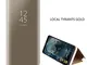SHIEID Xiaomi Mi Max 3 Cover Specchio Placcatura Flip Custodia per Xiaomi Mi Max 3(Oro)