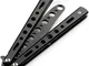 Shentian Coltello da Allenamento a Farfalla,Pieghevole(Butterfly Knife Nero)