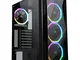 Itek SHAKE EVO - Case PC Gaming Middle Tower ATX, Ventole 4x12cm ARGB, 2 porte USB 2.0, 1...