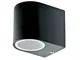 Portalampada Wall Light Alluminio Round Satinato Nero, Ip44