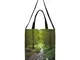 Borse di tela personalizzate di tela Splendido scenario nella foresta di montagna Borsa di...
