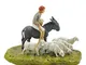 Moranduzzo Uomo su Asino con Pecore, 6 cm