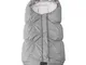 Bamboom Sacco invernale ovetto carrozzina igloo mini light grey