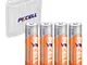 PKCELL - Confezione da 4 batterie ricaricabili al nichel-zinco, AA, 2500 mWh, 1,6 V, per f...