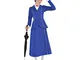 Disney Mary Poppins 2 Pc. Costume da donna, con cappello. Taglia: M. (US 6-8)