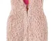 Gilet da Bambina in Pelliccia Sintetica Rosa Chiaro 92