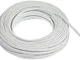 Electraline 10904 Piattina Indivisibile H03VVH2-F, Sezione 2x0.75 mm, 20 mt, Bianco