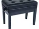 KPB10BK Kinsman Deluxe-Panca per pianoforte, regolabile, colore: nero