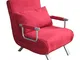 ITALFROM Divano Letto Sofa Bed Rosso Divani 65x69x82h Divanetti Divano Letto 1 Piazza