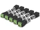 kwmobile 10x Connettore BNC Terminal Block - Set 5x Adattatori maschio e femmina - Adattat...