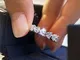 YANGYUE Eternity Heart Cut Diamante simulato Cz Anello 925 Anelli di Fidanzamento in Argen...