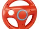 smardy Volante Compatibile con Nintendo Wii Controller Steering Wheel Rosso per Mario Kart...