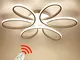 LED 85W Plafoniera Creativo Forma di fiore Lampada da soffitto Acrilico Paralume in allumi...