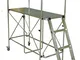 Stilliac - Trabattello in alluminio con scala, altezza di lavoro 3 m, pieghevole, scala co...