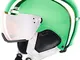 Uvex hlmt 500 visor chrome LTD Sci, Snowboard/Sci Nero, Verde, Bianco