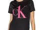 Calvin Klein Jeans T-Shirt Noir Femme Calvin Klein Crew Neck Maglietta, Nero, S Donna