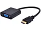 HDMI maschio a VGA femmina cavo convertitore adattatore 15 pin D sub, con audio HDMI a HDM...