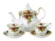 Royal Albert 40034978 Old Country Roses - Teiera, tazza da tè e piattino, 1,25 litri