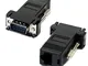 JSER- Connettore da VGA maschio a Ethernet, Lan, Cat5, Cat5e, RJ45 femmina, 2 pezzi.