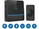 X-Sense Campanello senza fili, kit campanello impermeabile con portata wireless operativa...