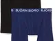 Björn Borg Shorts Noos Solids 2P Boxer a Pantaloncino, profondità Blu, XL Uomo
