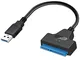 Anmete Adattatore USB 3.0 a SATA Convertitore e Esterno USB 3.0 a SATA per 2.5 Pollici HDD...