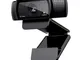 Logitech C920 Webcam (1920 x 1080 pixels, 1080p, 720p, H.264, USB 2.0, Nero, Clip)