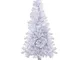 Sunjas Albero di Natale, Materiale PVC, vere pigne di abete 120cm Biacno (120CM)