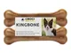 Croci King Bone - Ossa per cani, Snack premio masticativo per cani in pelle bovina natural...